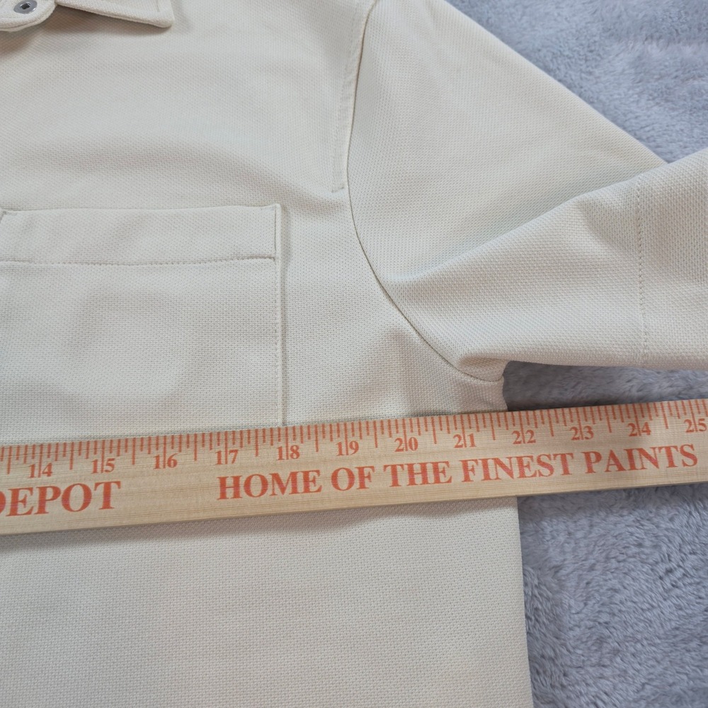 Zara Mens Med Cream Short Sleeve Snap Button Thick Overshirt Textured Pockets - Picture 2 of 9